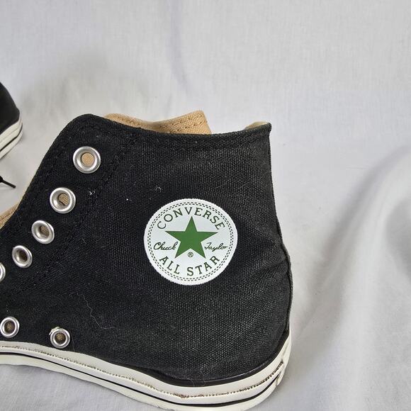 Converse Chuck Taylor All Star Hi Men's 11 Black Tan Double Fold Down 104319F - Picture 2 of 16